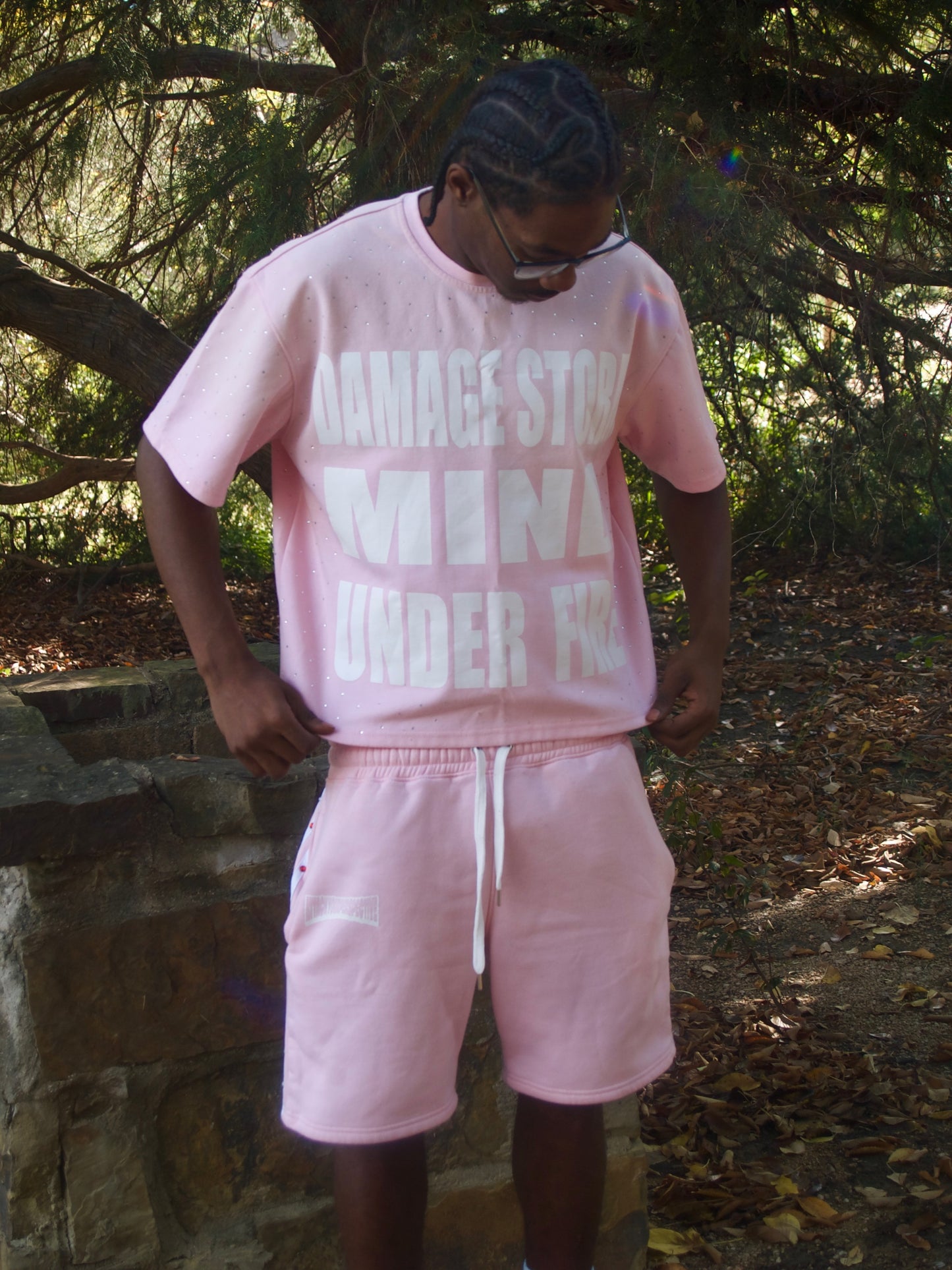 Pink Acid Wash Attack Your Perspective T-Shirt