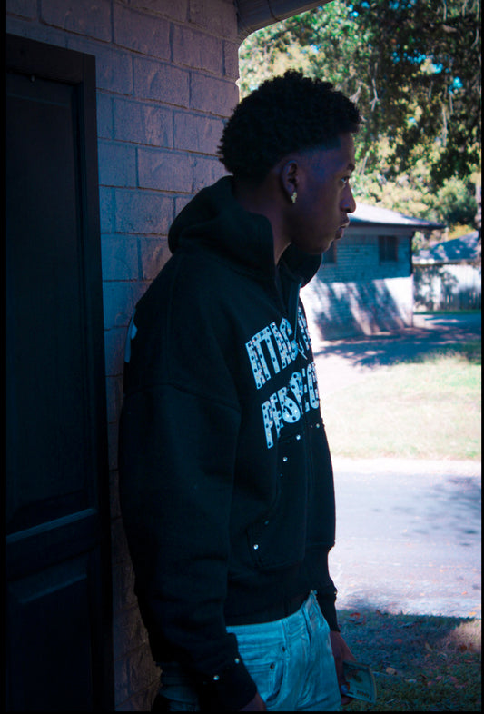 Attack Your Perspective Black Zip Up