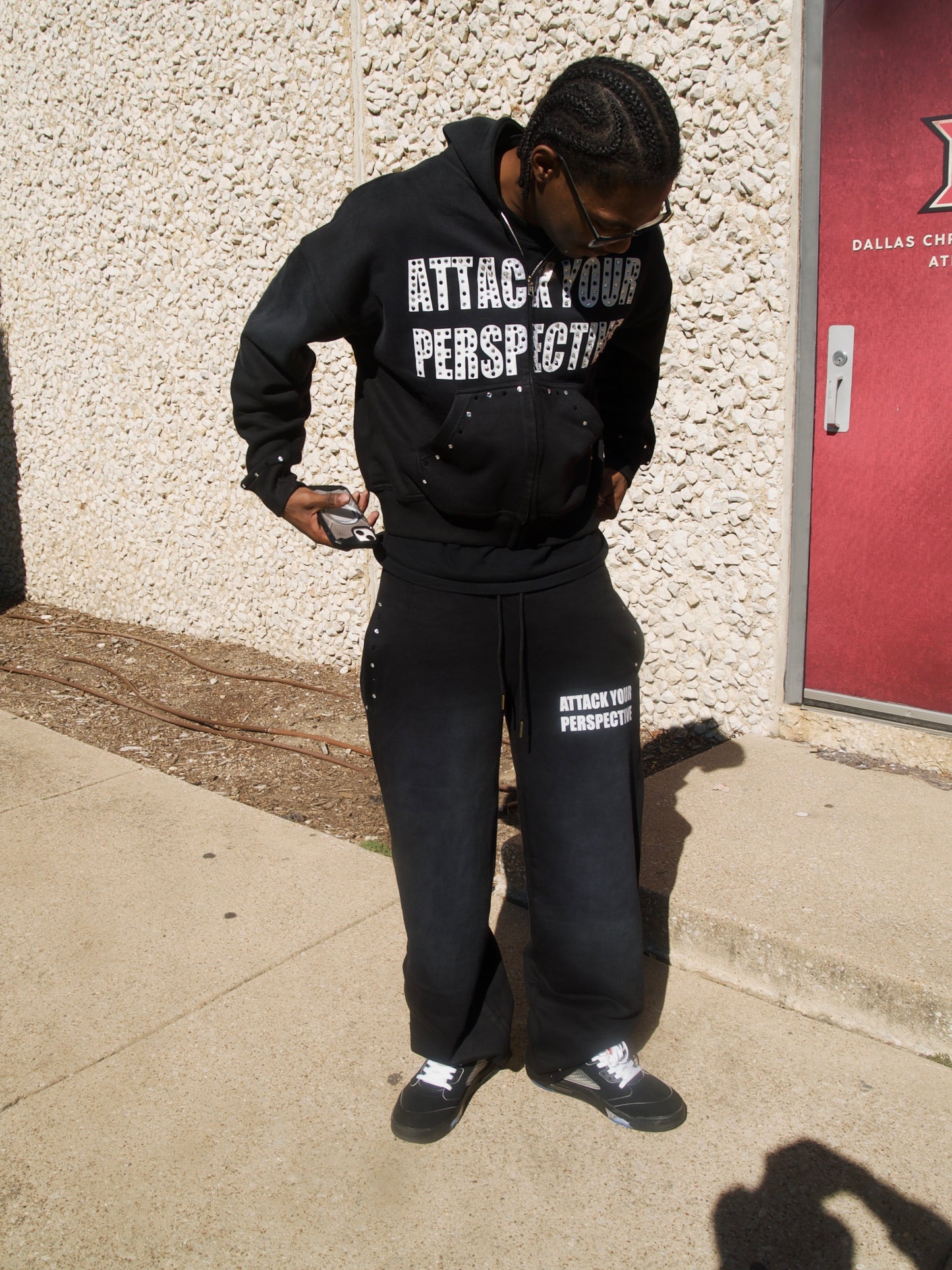Black Attack Your Perspective Sweat Pants