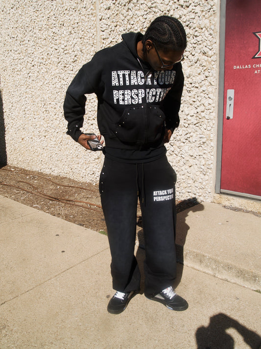 Black Attack Your Perspective Sweat Pants